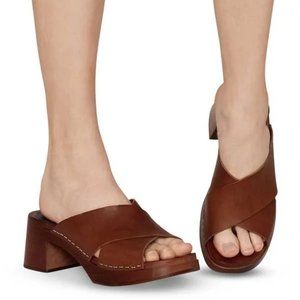 NEW Swedish Hasbeens Anette High Clog Heels 7